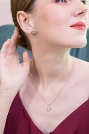 B. BRILLIANT Sterling Silver Blue Topaz Round-Cut Dolphin Animal Dainty  Pendant Necklace & Stud Earrings Set : Buy Online at Best Price in KSA