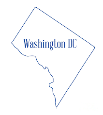 Washington Dc Outline Map Digital Art By Bigalbaloo Stock