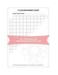 Creative template with colored pencil drawing a natural road. Free Color Mixing Chart Printable How To Get More Colorful Results