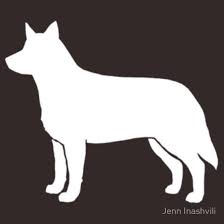 Black And White Blue Heeler Clipart Australian Cattle Dog Silhouette S T Shirt By Jenn Inashvili Dog Silhouette Cattle Dog Cattle Dogs Rule