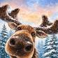 Boop the Snoot: Winter Moose Canvas Class