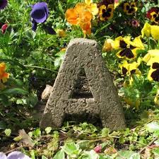 Little White Dog Blooming Marvelous Garden Letters Hypertufa Bloom Garden Crafts