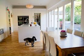 Laura Green S White Kitchen White Kitchen Contemporary 1930 S Glam Kitchen Open Plan Kitchen Living Room White Modern Kitchen