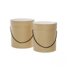 Gift Boxes Sets Hat Boxes Hat Gift Box Deluxe With Handle Brown Kraft 20dx22cmh Set 2 Gift Boxes Wholesale Hat Boxes
