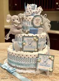 4 Tier Blue Elephant Diaper Cake Baby Boy Diaper Cake Blue Etsy Diaper Cake Boy Elephant Diaper Cakes Baby Diaper Cake Boy