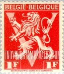 A listing of bird stamps from belgium. Value Of Belgie Belgique 1f Stamps