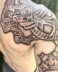 Later, the client commissioned a complete forearm knotwork sleeve, from the wrist to the bottom of the band (two more full day sessions).finally, a custom wedge of knotwork was designed to tie the upper pieces. 50 Irish Celtic Tattoos For Men 2021 Ancient Tribal Designs
