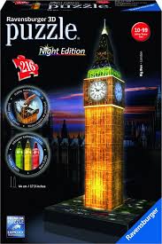 Ravensburger 3d puzzle big ben. Ravensburger Puzzle 3d Puzzle Big Ben Bei Nacht 216 Teile Playpolis
