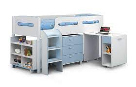 Julian Bowen Kimbo Blue Midsleeper Cabin Bed Cabin Bed Cabin Bed With Storage Mid Sleeper