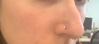 Time To Give Up On My Nose Piercing I Ve Had It For 11 Months And Even The Slightest Touch Makes It Flare Up Again Like This Titanium Stud So Material Isn T The