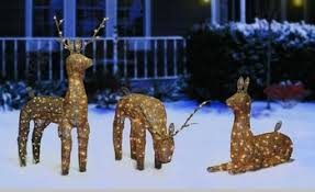 Snowman with let it snow: Awesome Decorations Outdoor Christmas Reindeer Decorations Lighted
