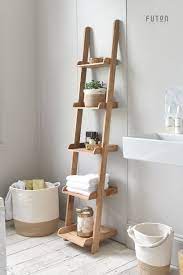 A Narrow Version Of Our Best Selling Ladder Shelves Made From 100 Solid Oak These Decoracion De Unas Ideas De Decoracion De Bano Decoracion De Banos Pequenos