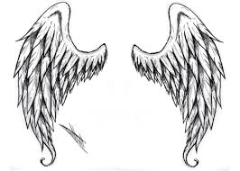 Black And White Angel Wings Drawing Angel Wings Maybe One Part Of Her Tattoo Wings Tattoo Angel Wings Drawing Angel Wings Tattoo On Back
