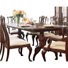 Oval leg dining room set can be dressed down or up depending on the setting. Cherry Grove Pedestal Table By American Drew