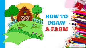 How To Draw A Farm Really Easy Drawing Tutorial In 2020 Easy Drawings Drawing Tutorial Drawing Tutorial Easy