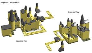 Though drawing on my own took a. Ldd Concept Complete Hogwarts Castle As Official Sets Lego Licensed Eurobricks Forums