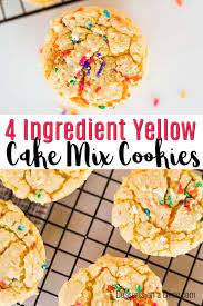 Duncan hines mega cookie chocolate chunk pan cookie mix 7.8 oz gc5. Yellow Cake Mix Cookies Only 4 Ingredients For Amazing Cookies