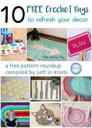 Explore this collection of 8 free crochet bathroom rug patterns that will make novelty housewarming gifts to a new homeowner or neighbor too. 10 Free Rug Patterns To Refresh Your Decor Left In Knots