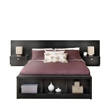 Beautiful classic headboard queen bed. Bowery Hill King Platform Storage Bed With Floating Headboard In Black Bh 437330 265284