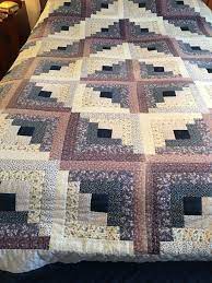 It works really well in combination with quilt as you go. Vintage Printed Blue White Log Cabin Hand Made Quilt Log Cabin Quilt Pattern Log Cabin Patchwork Log Cabin Quilts