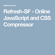 This website has a google pagerank of 4 out of 10. Refresh Sf Free Css And Javascript Compression Tool Css Art Therapist Javascript