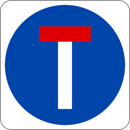 File:Singapore road sign - Mandatory - No through road - Unofficial.svg -  Wikimedia Commons