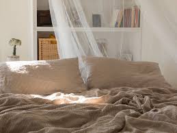Natural linen duvet cover, box spring cover, bed skirt, bed sheets sets. Linen Duvet Cover Washed Linen Duvet Cover Linen Duvet Cover In Natural Color With Bordo Stripes Linen Bedding Available In Any Size