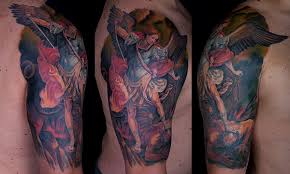 Con gusto se lo aceptaremos. St Michael Tattoo Designs 27 Perfect Examples Design Press