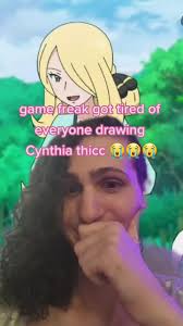 SHE'S A BEANPOLE LMAO #pokemon #cynthia #pokemonanime