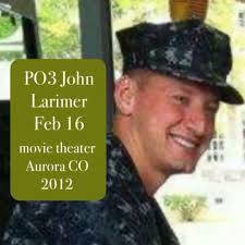 Today, Feb 16, is the birthday of John Thomas Larimer. He died at 27 in the  Aurora theater shooting. The youngest of 5 siblings, John was well  adjusted, smart, & sarcastically witty. He was a trivia ...