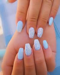 All posts must be related to nails (the kind that grow on your hands and feet)! Spectacular Light Blue Nail Polish Short Acrylic Nails Blue Acrylic Nails Pretty Acrylic Nails