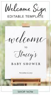 Calligraphy Welcome Sign Baby Shower Signs Printable Black And White Welcome To Sign Editable Baby Shower Welcome Sign Template Download Cl2 Baby Shower Signs Printable Baby Shower Welcome Sign Baby Shower