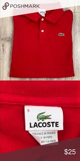 Lacoste Red Polo Short Sleeved Red Lacoste Polo Great