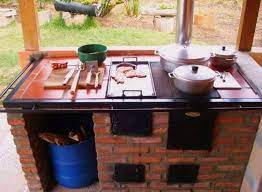 Lámpara de acero en la cocina clásica moderna. 34 Ideas De Poyeton En 2021 Estufas De Lena Cocina A Lena Cosinas De Lena