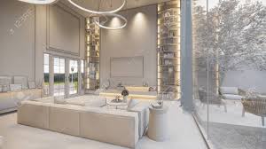 El offers the most exclusive signature collection of italian design, comprised of the world's finest luxury interior decoration✨. 3d Rendering Interior House Modern Open Living Space With Kitchen Luxury Stock Photo Picture And Royalty Free Image Image 147135764