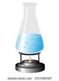 Glass Beaker Over Burner Laboratory Equipment Stock Vector (Royalty Free)  1917469187 | Shutterstock