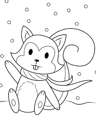 🌈 therapeutic effects of coloring pages. Printable Squirrel In Snow Coloring Page