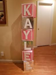 Baby Shower Name Blocks Baby Blocks Baby Shower Baby Shower Box Kate Spade Baby Shower Invitations