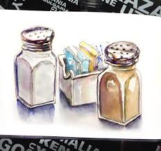 Day 19 Urban Picnic Salt And Pepper Urban Sketching Doodlewash Urban Sketching Food Sketch Urban