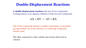 Definition and examples of double replacement reactions. Types Of Chemical Reactions Ppt Download