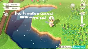 How To Make A Crescent Moon Shaped Pond In Animal Crossing New Horizons Youtube Pond Animals Animal Crossing Animal Crossing Game