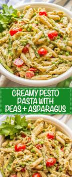 Creamy Pesto Pasta With Spring Vegetables Family Food On The Table Recipe Light Pasta Recipes Vegetable Pasta Recipes Pesto Pasta Dishes