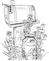 They could play games in the nursery. Northwoods Rubber Stamps P526 Rural Mailbox Coloring Books Coloring Pages Painting Patterns