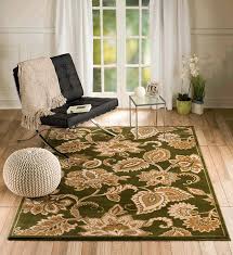 Summit Gulistan 2831 Green Floral Transitional Area Rug Modern Abstract Rug 2x3 Scatter Door Mat Size Modern Area Rugs Transitional Area Rugs Abstract Rug