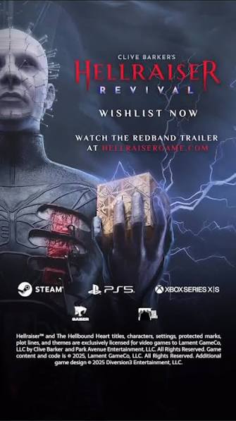 The cat is out of the bag. I can now officially confess to being thrilled  and delighted to be involved in the upcoming Hellraiser game. Watch this  space. , Peace and Pain, -Doug, ., ⛓️ She is ...