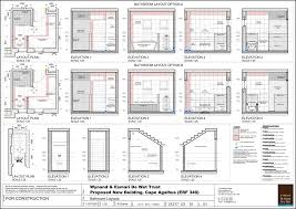 House De Wet Bathroom Layouts A3 Landscape Sheet Print A2 1 Png 1 600 1 129 Pixels Small Bathroom Layout Small Bathroom Design Plans Bathroom Design Plans