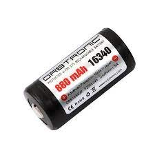 16340 Battery Protected 880mah Li Ion Rechargeable 3 7v Button Top Orbtronic Rcr123 Rechargeable Batteries Battery Cases Battery Safety
