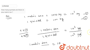 A metric ton, or tonne, is a unit of weight equal to 1,000 kilograms. How Many Quintals Are There In One Metric Ton