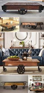 Add to favorites iron coffee table with wheels, factory cart coffee table, industrial vintage coffee table. Rustic Rail Cart Coffee Tables Brittany Stager
