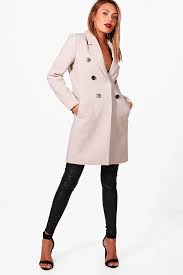 This pretty coat style never realy goes out of fashion, and looks especially right with dressier outfits. Double Breasted Wool Look Coat Boohoo